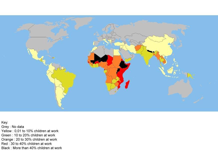 Image carte travail des enfants