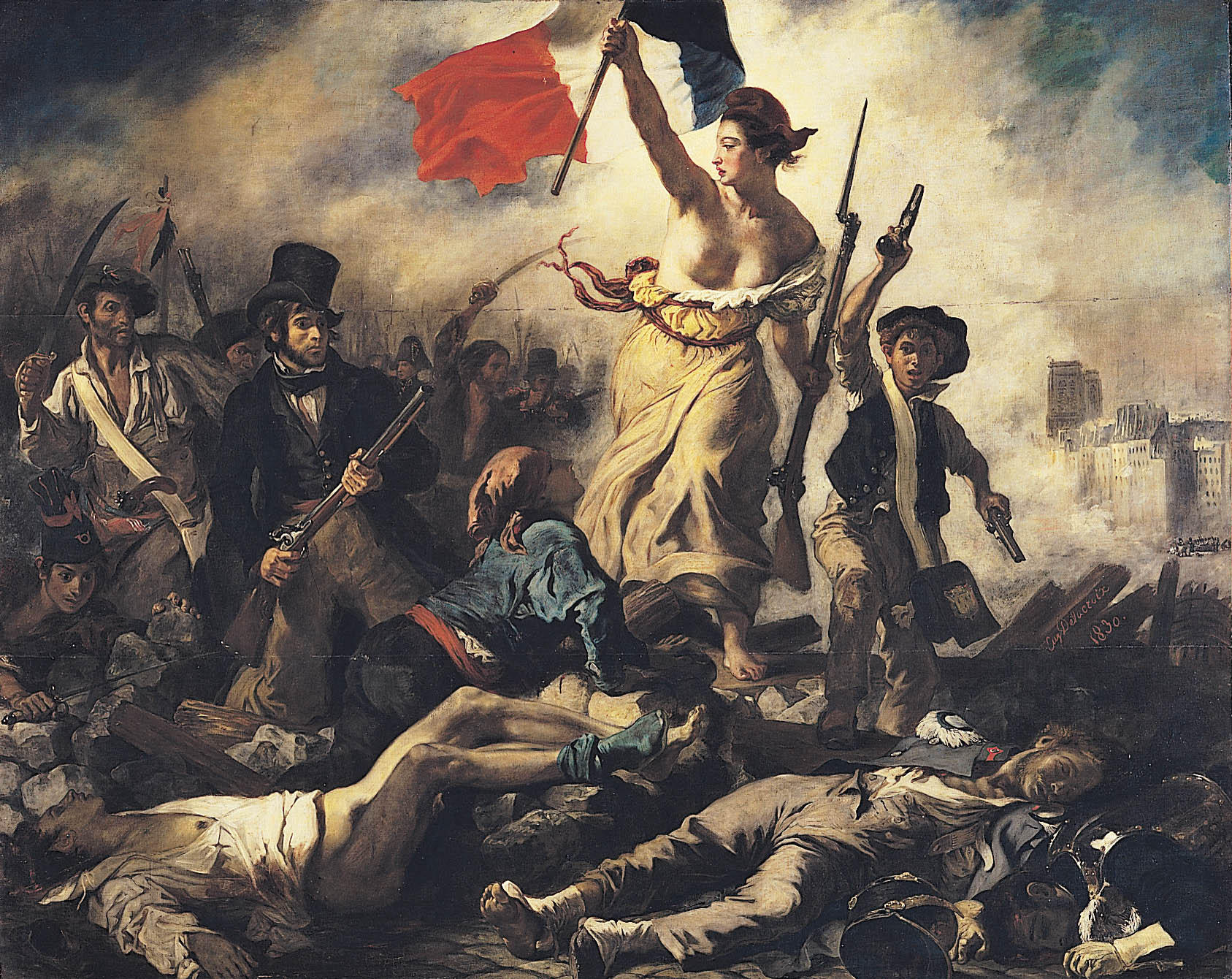 Image eugene delacroix - la libertA© guidant le peuple.