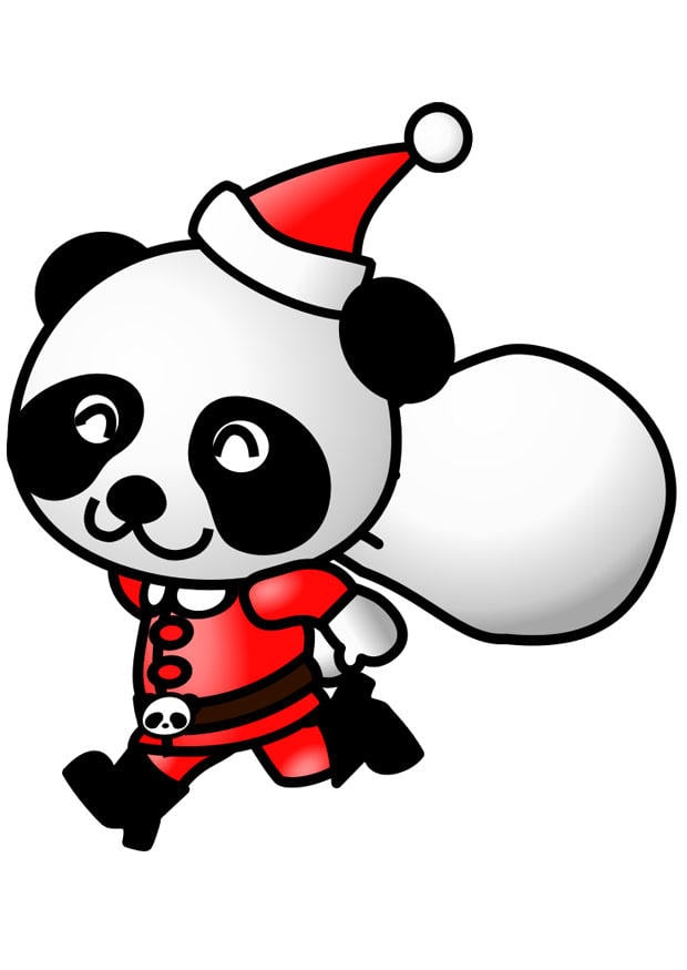 Image panda en costume de noA«l