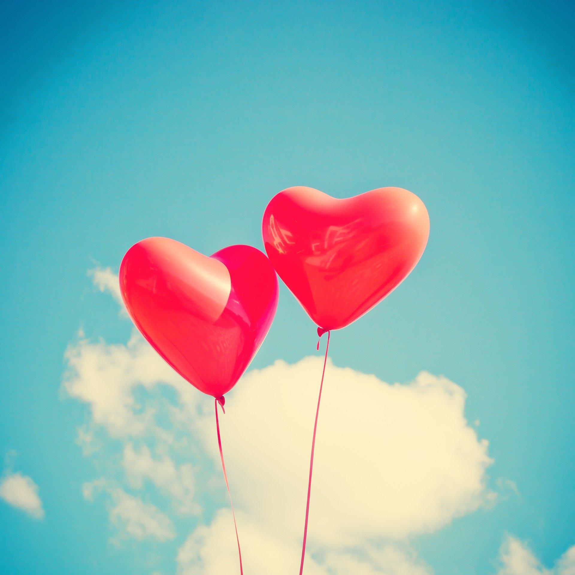 Photo ballons de la saint-valentin