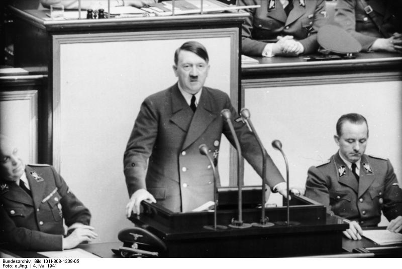 Photo berlin-le reichstag - discours dhitler