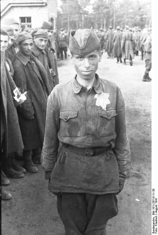 Photo la russie - soldat juif comme prisonnier de guerre