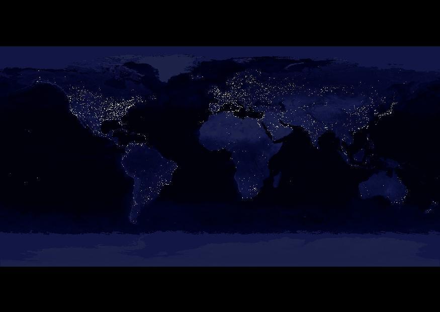 Photo la terre de nuit - zones urbaines