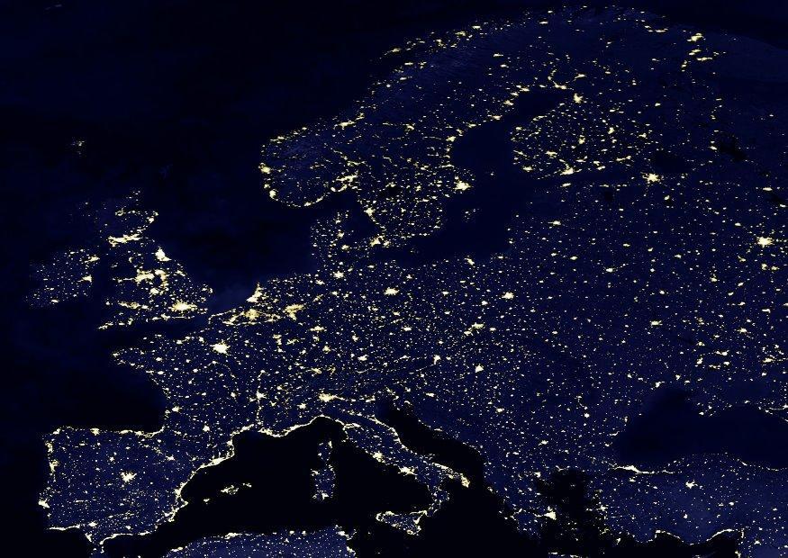 Photo la terre de nuit - zones urbaines deurope