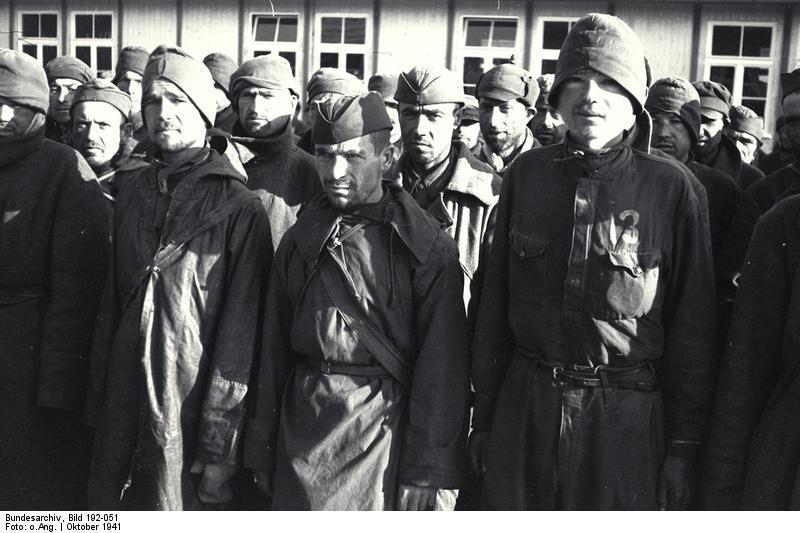 Photo mauthausen-camp de concentration-soldats russes en captivitA©