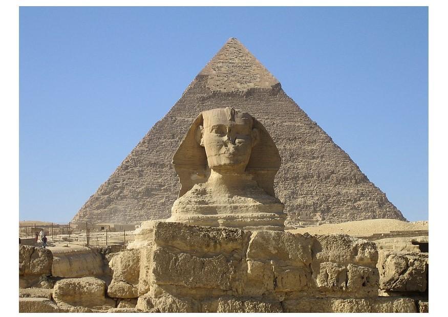 Photo sphinx et pyramide de gizeh