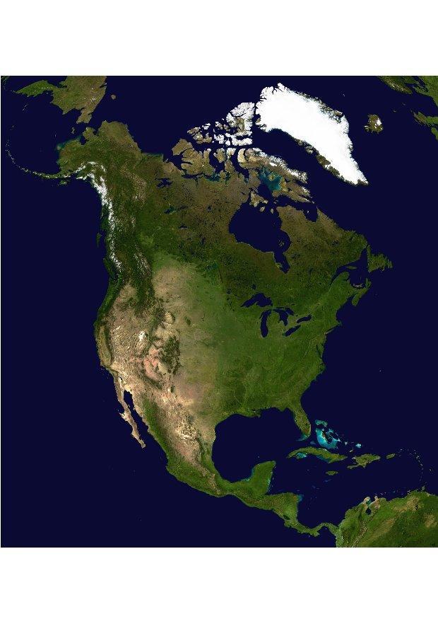 Photo Image satélite de l'Amérique du nord - Photos Gratuites à Imprimer